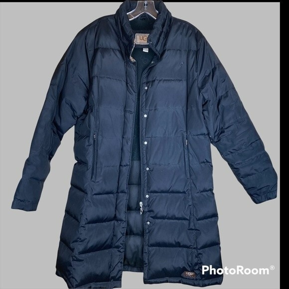 UGG Puffer Dawn/Father Long Jacket Coat In Black Size L - Picture 6 of 12